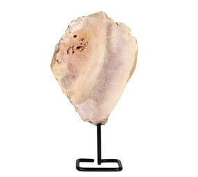 Amethist (roze) op standaard 18 x 12,5 x 3 cm | 912 gram