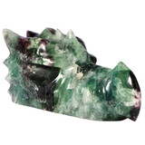 fluoriet (multi) draken schedel 25,5 × 11 x 10,5 cm | 4746 gram