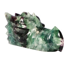 fluoriet (multi) draken schedel 25,5 × 11 x 10,5 cm | 4746 gram