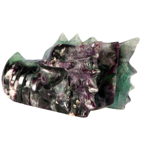 fluoriet (multi) draken schedel 25,5 × 11 x 10,5 cm | 4746 gram