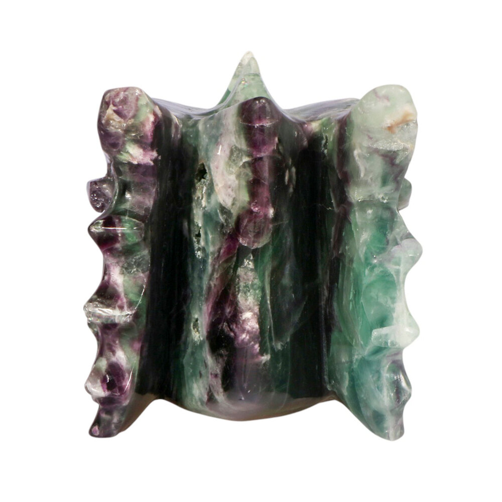 fluoriet (multi) draken schedel 25,5 × 11 x 10,5 cm | 4746 gram