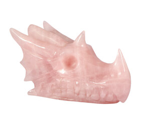 Rozenkwarts draken schedel 22 x 12 x 9,5 cm | 2421 gram