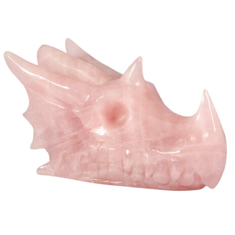 Rozenkwarts draken schedel 22 x 12 x 9,5 cm | 2421 gram