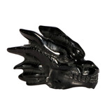 Obsidiaan (zwart) draken schedel 10 x 4,3 x 6 cm