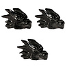 Obsidiaan (zwart) draken schedel 10 x 4,3 x 6 cm