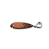 Zilveren hanger agaat (botswana) | druppel 2,5 x 1 cm