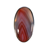 Zilveren ring agaat (Botswana) maat 18 1/2 | ovaal 3,3 x 1,8 cm