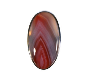 Zilveren ring agaat (Botswana) maat 18 1/2 | ovaal 3,3 x 1,8 cm
