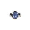 Zilveren ring tanzaniet maat 17 | ovaal 1,2 x 0,9 cm