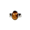 Zilveren ring tijgeroog maat 17 1/2 | ovaal 1,4 x 0,9 cm