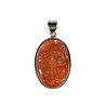 Zilveren hanger zonnesteen | ovaal 2,7 x 1,9 cm Zilveren hanger zonnesteen | ovaal 2,7 x 1,9 cm