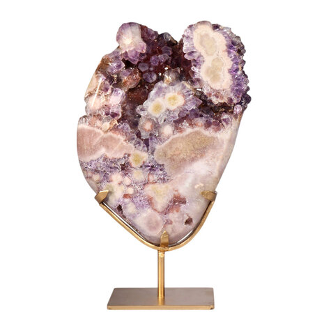 Amethist (roze) A-kwaliteit op standaard 24,6 x 17,5 x 6 cm | 4,4 kg