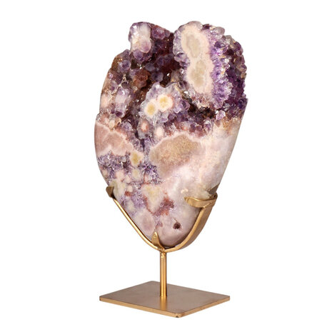 Amethist (roze) A-kwaliteit op standaard 24,6 x 17,5 x 6 cm | 4,4 kg