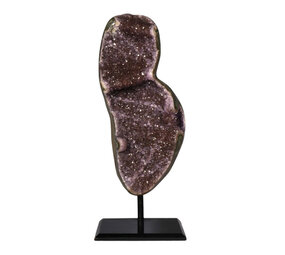 Amethist cluster op standaard 28 x 11 x 6,5 cm | 4361 gram Amethist cluster op standaard 28 x 11 x 6,5 cm | 4361 gram