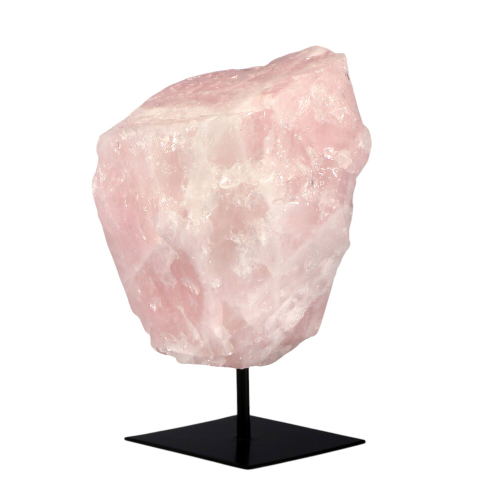 Rozenkwarts ruw op standaard 14 x 13 x 11 cm | 2838 gram