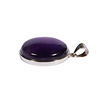 Zilveren hanger amethist | rond 2,8 cm