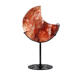Red healer maan op standaard (zwart) 11,3 x 11,3 x 2 cm | 497 gram Red healer maan op standaard (zwart) 11,3 x 11,3 x 2 cm | 497 gram