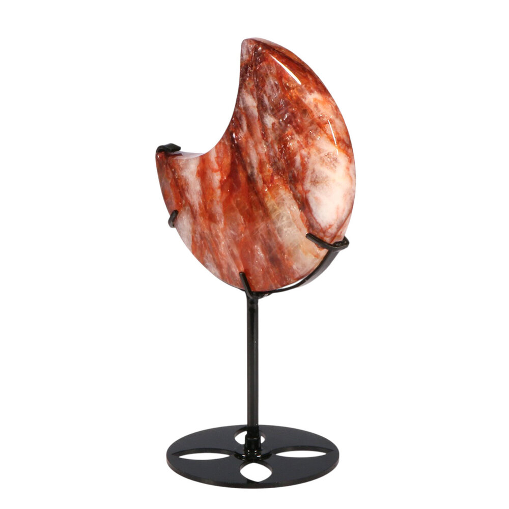 Red healer maan op standaard (zwart) 11,3 x 11,3 x 2 cm | 497 gram Red healer maan op standaard (zwart) 11,3 x 11,3 x 2 cm | 497 gram