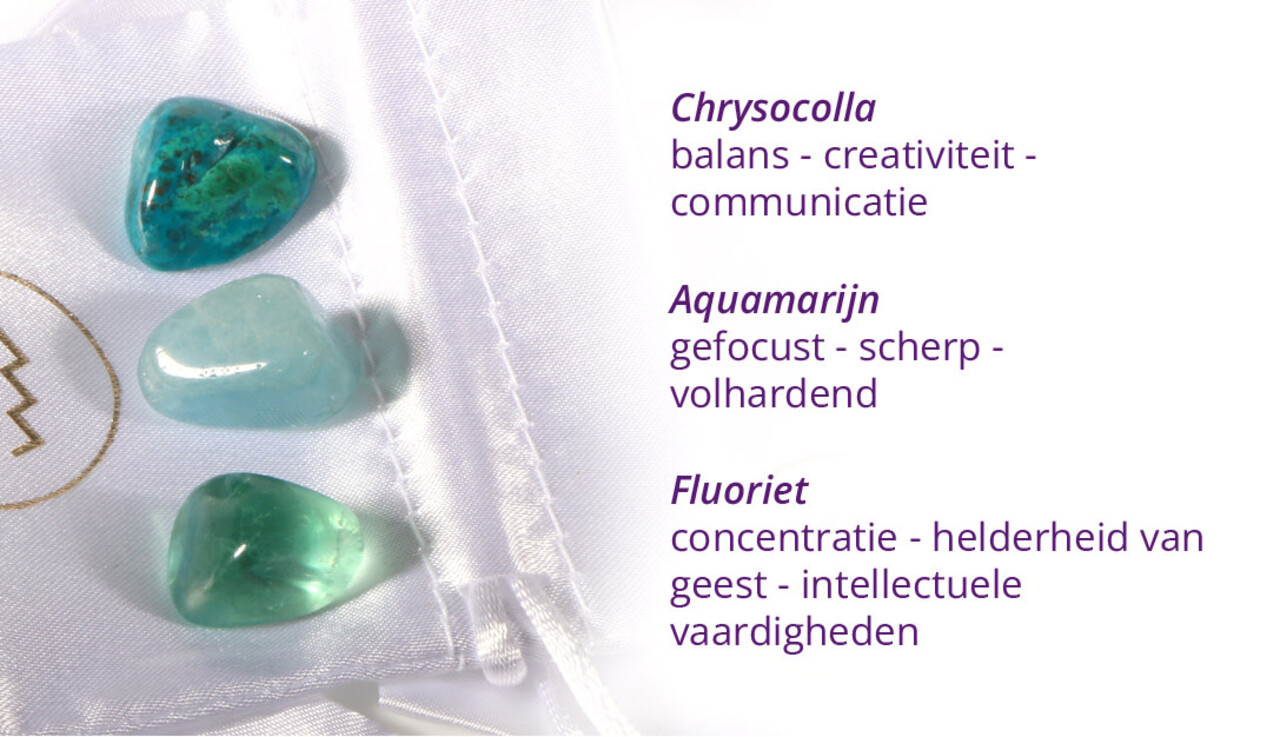 Edelsteen set | sterrenbeeld waterman