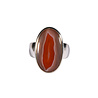 Zilveren ring agaat (Botswana) maat 17 1/2 | ovaal 2,1 x 1,3 cm