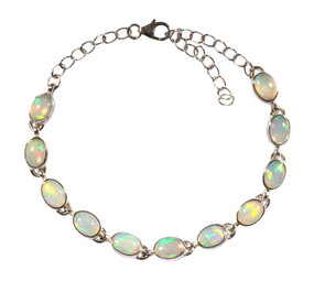 Zilveren armband opaal (edel) | ovaal 7 x 5 mm (1) Zilveren armband opaal (edel) | ovaal 7 x 5 mm (1)