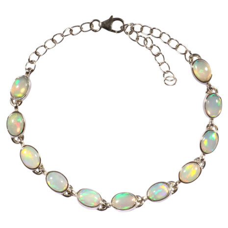 Zilveren armband opaal (edel) | ovaal 7 x 5 mm (1) Zilveren armband opaal (edel) | ovaal 7 x 5 mm (1)