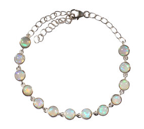 Zilveren armband opaal (edel) | rond 5 mm Zilveren armband opaal (edel) | rond 5 mm