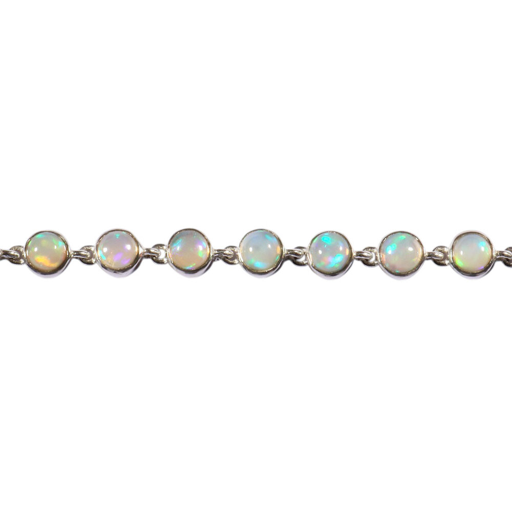 Zilveren armband opaal (edel) | rond 5 mm Zilveren armband opaal (edel) | rond 5 mm