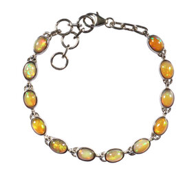 Zilveren armband opaal (edel) | ovaal 7 x 5 mm (3)