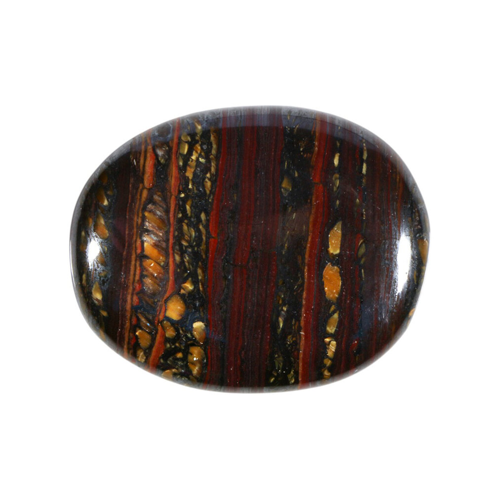 Tijgerijzer steen plat gepolijst