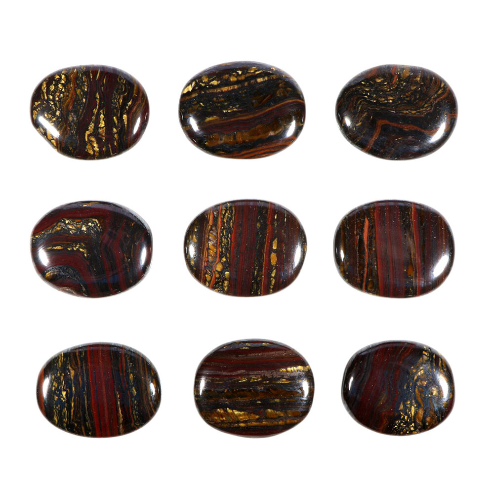 Tijgerijzer steen plat gepolijst