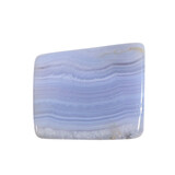 Chalcedoon (blauw) steen A-kwaliteit plat gepolijst