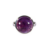 Zilveren ring amethist maat 18 1/2 (licht verstelbaar) | rond 1,6 cm