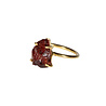 Gold filled ring granaat maat 17 1/2 | driehoek ruw gezet 1,2 x 0,8 cm