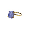Gold filled ring tanzaniet maat 17 | ovaal ruw gezet 1,1 x 0,9 cm