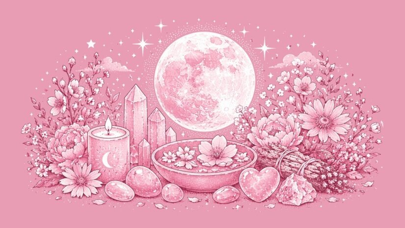 Volle maan 1 mei – Bloemenmaan: betekenis, rituelen en edelstenen