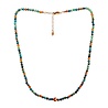 Gold filled ketting chrysocolla en barnsteen