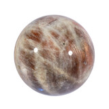 Maansteen (blauw) met zonnesteen bol 55 mm | 224 gram