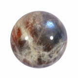 Maansteen (blauw) met zonnesteen bol 57 mm | 262 gram