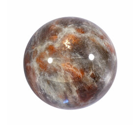 Maansteen (blauw) met zonnesteen bol 59 mm | 278 gram