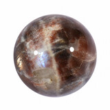 Maansteen (blauw) met zonnesteen bol 59 mm | 283 gram