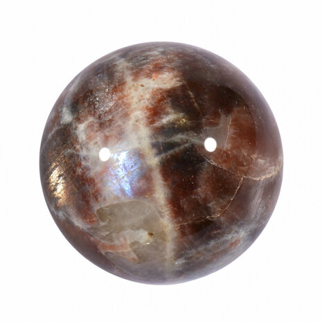 Maansteen (blauw) met zonnesteen bol 59 mm | 283 gram