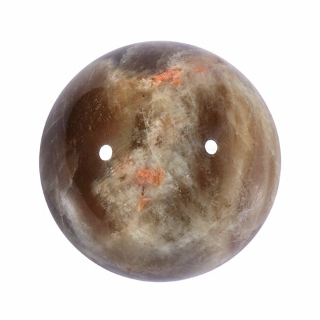 Maansteen (blauw) met zonnesteen bol 59 mm | 284 gram