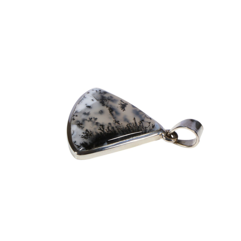 Zilveren hanger merliniet | driehoek 2,2 x 2,5 cm