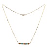 Gold filled ketting met barnsteen en chrysocolla rondelles