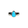 Zilveren ring turkoois (sleeping beauty) maat 17 1/2 | druppel 0,9 x 0,6 cm