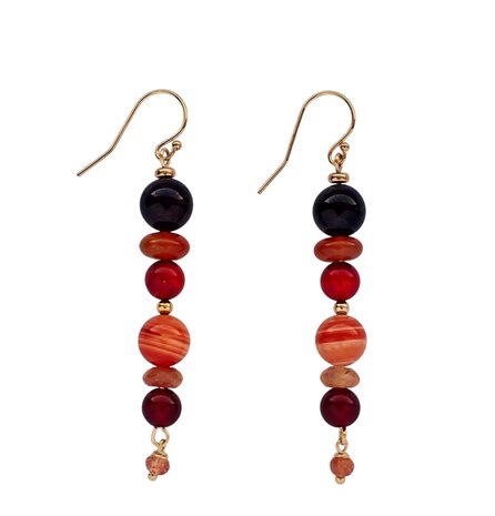 Gold filled oorbellen "fire"