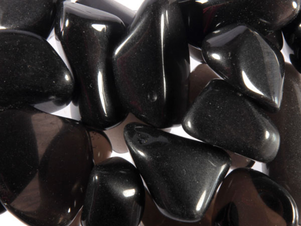 Obsidiaan (apachetranen) steen getrommeld | groot (L)