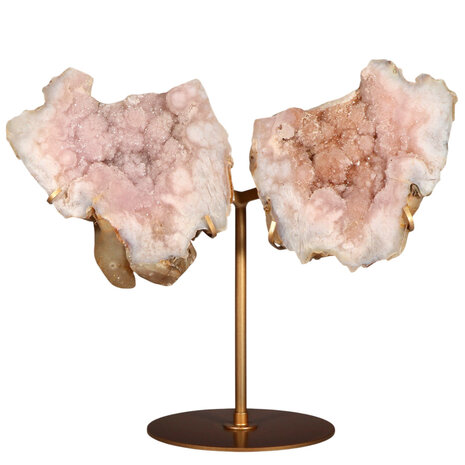 Amethist (roze) A-kwaliteit vlinder op standaard 28,5 x 14 x 2,5 cm | 1282 gram