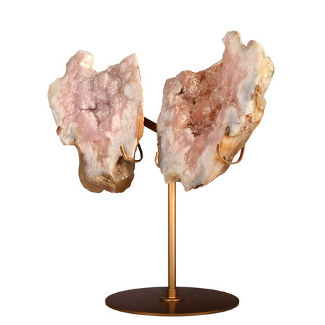 Amethist (roze) A-kwaliteit vlinder op standaard 28,5 x 14 x 2,5 cm | 1282 gram